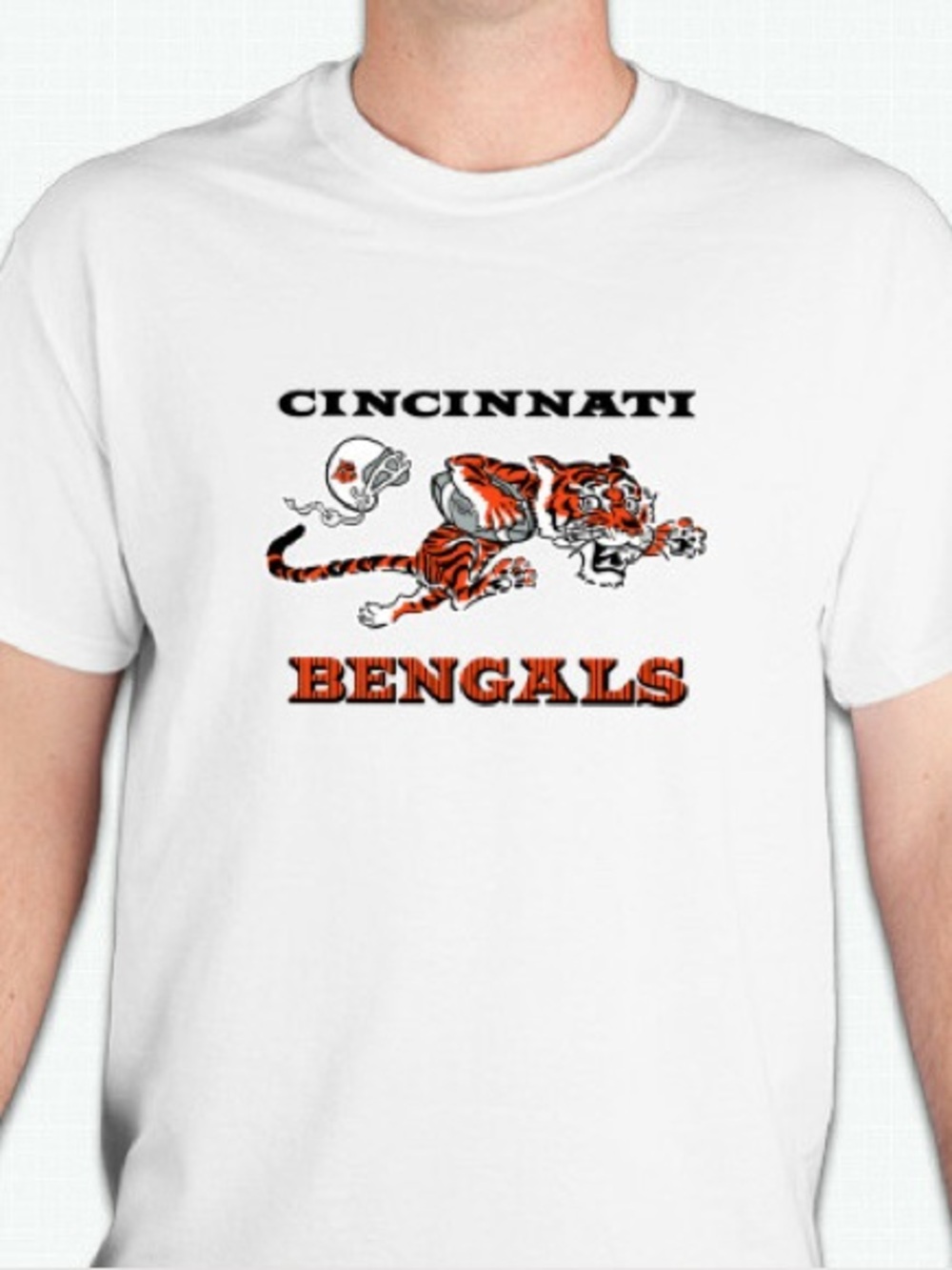 Cincinnati Bengals old retro logo vintage  tshirt shirt Unisex 100 percent cotto